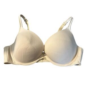 Cacique Lightly Lined Plunge Light Tan Nude Wired Bra Size 44C